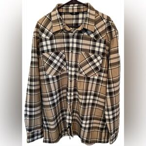 7 FOR ALL MANKIND NWOT Western Plaid Men’s Jacket, Size 2XL
